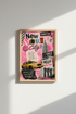 Pink New York City Poster | Preppy NYC Collage Wall Art, Aesthetic Dorm Decor