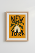 New York City Botanical Wall Art | Mustard Yellow NYC Print | Modern Apartment Decor