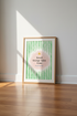 Good Things Take Time Watercolor Print | Sage Green Striped Wall Art | Motivational Poster