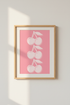 Pink Cherry Wall Art Print | Pastel Coquette Dorm Decor | Retro Fruit Poster