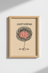 Mental Health Art Print | Overthinking Psychology Poster, Minimalist Therapy Decor