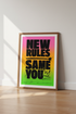 New Rules Same You Wall Art Print | Bold Typographic Decor | Urban Aesthetic Poster