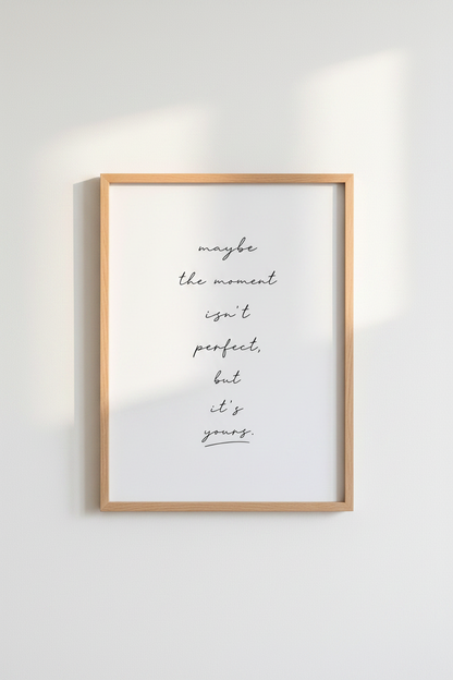 Inspirational Quote Wall Art | Minimalist Typographic Poster, Bedroom Decor