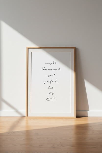 Inspirational Quote Wall Art | Minimalist Typographic Poster, Bedroom Decor
