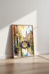 Amsterdam Canal Watercolor Print | Dutch Landscape Art | European City Travel Poster