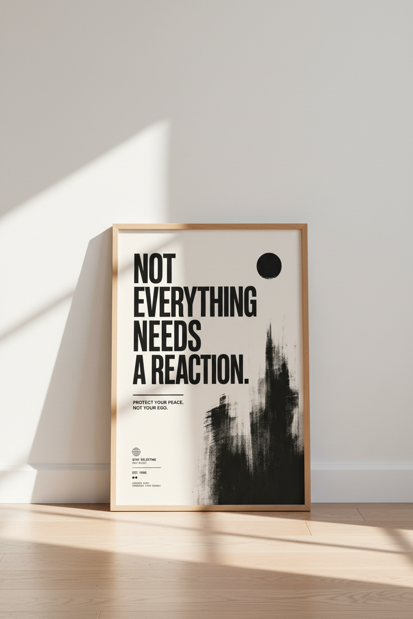 Mental Health Quote Wall Art | Minimalist Typography Poster, Office Decor