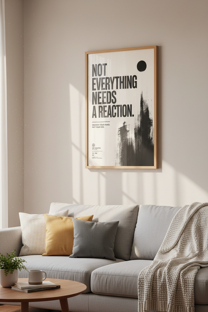 Mental Health Quote Wall Art | Minimalist Typography Poster, Office Decor