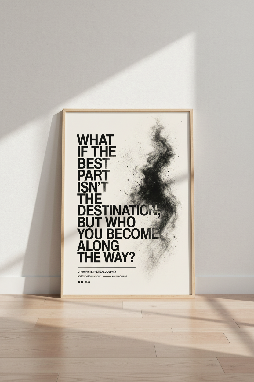 Motivational Typography Wall Art | Modern Minimalist Quotes, Home Office Decor