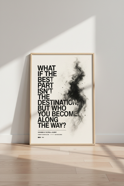Motivational Typography Wall Art | Modern Minimalist Quotes, Home Office Decor