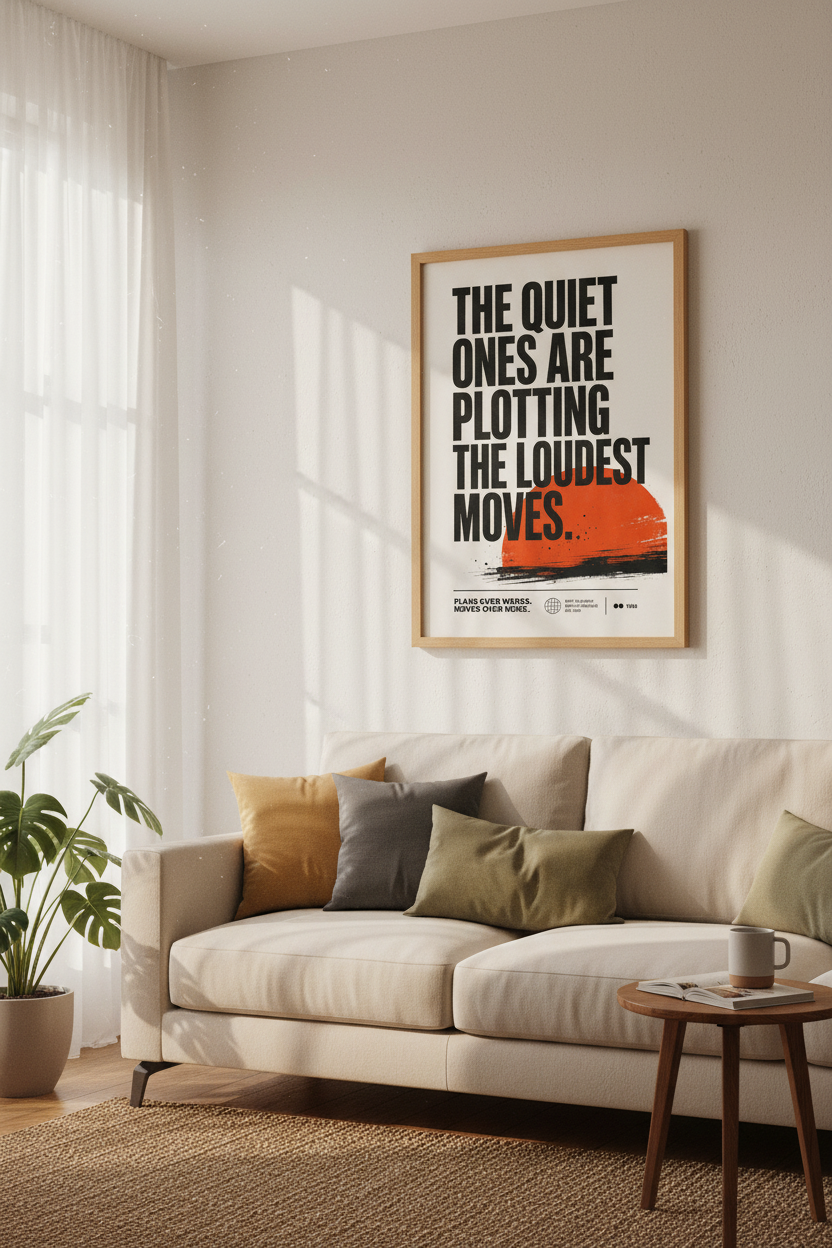 The Quiet Ones Motivational Wall Art | Modern Typography Poster | Office Decor