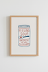 Feeling Soup Can Wall Art | Retro Kitchen Decor | Whimsical Food Quote Poster