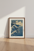 Great Wave Japanese Wall Art Print | Navy Blue Coastal Decor | Ukiyoe Poster