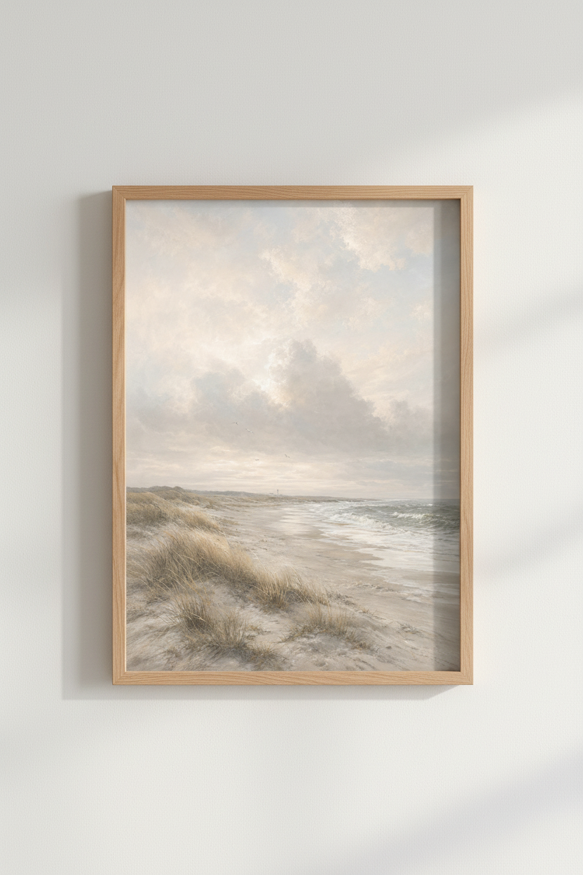 Impressionist Coastal Wall Art Print | Living Room Decor | Soft Beach Poster
