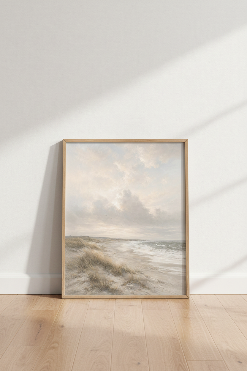 Impressionist Coastal Wall Art Print | Living Room Decor | Soft Beach Poster