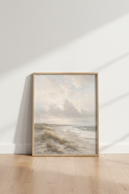 Impressionist Coastal Wall Art Print | Living Room Decor | Soft Beach Poster
