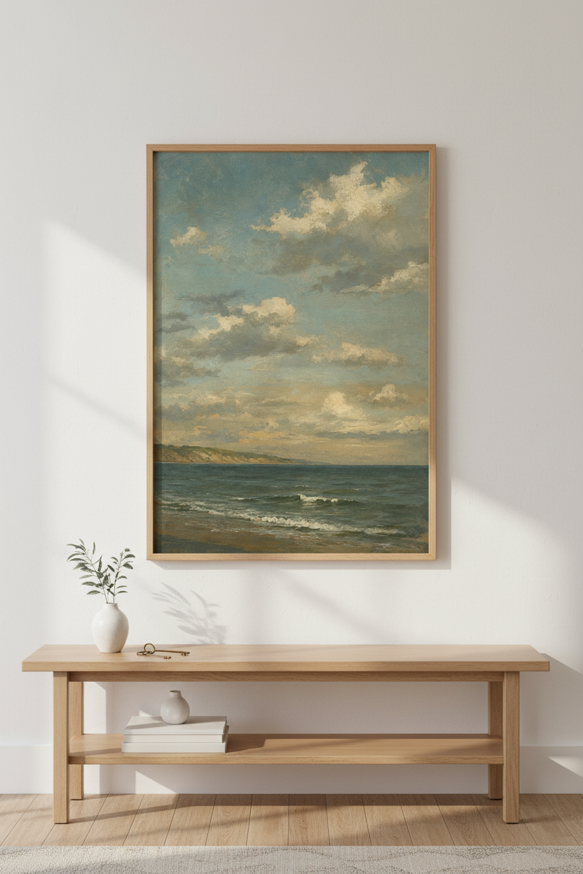 Seascape Wall Art Print | Living Room Decor | Coastal Calm Poster