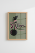 Tres Chic Cherry Wall Art Print | Parisian Bow Decor | Coquette Aesthetic Poster