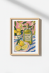 Mediterranean Kitchen Decor | Olive Oil & Lemon Wall Art Print | Eclectic Foodie Poster