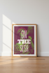 On The Sesh Wall Art | Greek Statue Altered Art, Green & Purple Dorm Decor
