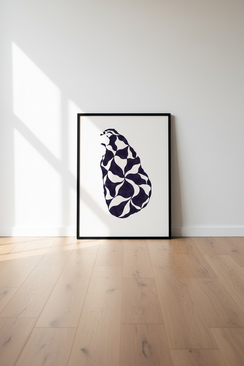 Abstract Swirl Wall Art Print | Boho Living Room Decor | Modern Minimalist Poster | Unframed, Framed &amp; Digital Download