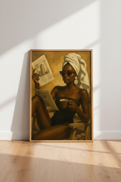 Elegant Woman Art Print | Luxury Aesthetic Wall Decor | Sophisticated Framed Poster | Ready to Hang Modern Minimalist Art