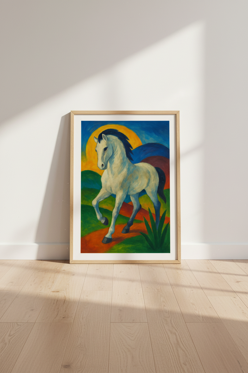 Abstract Horse Wall Art Print | Vibrant Horse Decor | Colorful Farmhouse Wall Decor | Digital Print | Western Horse Poster