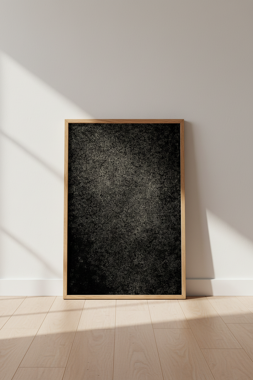 Abstract Black Gold Textured Wall Art Print | Modern Living Room Decor | Industrial Dark Aesthetic Poster