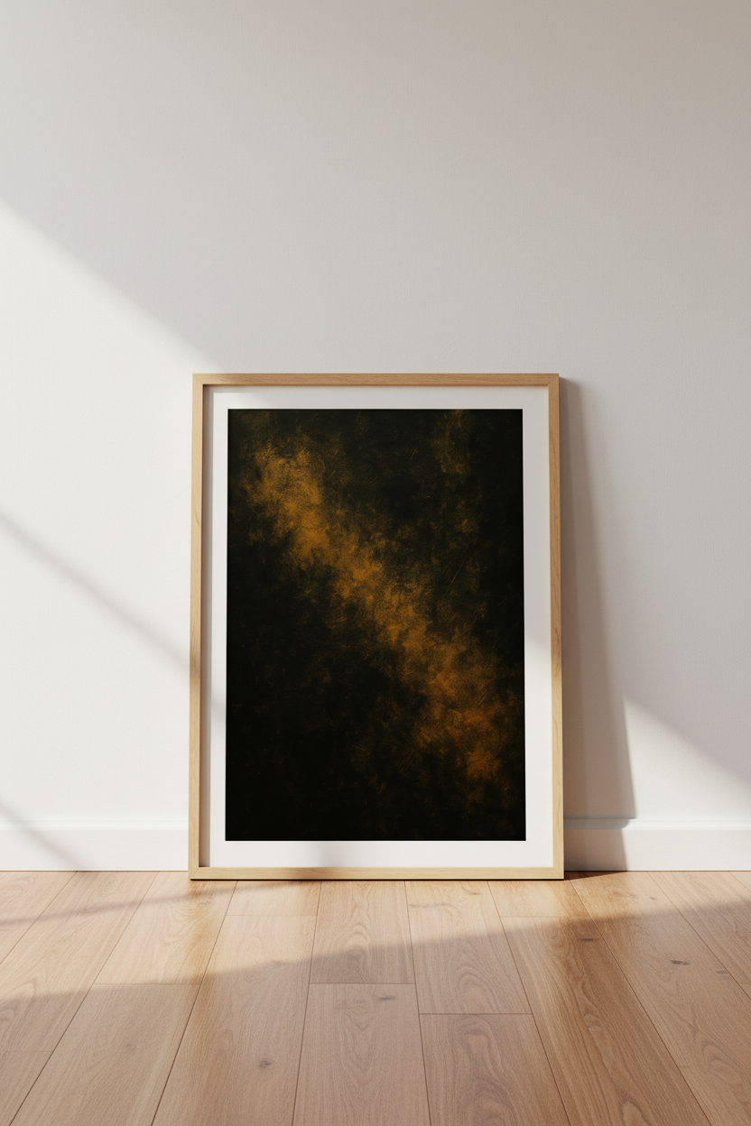 Abstract Grunge Gold Texture Wall Art Print | Modern Office Decor | Dark Aesthetic Poster | Industrial Gold Foil Digital Download