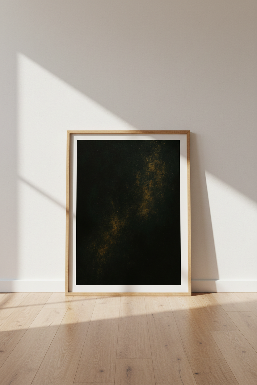 Abstract Gold Dust Wall Art Print | Modern Living Room Decor | Dark Academia Poster | Grunge Texture Aesthetic