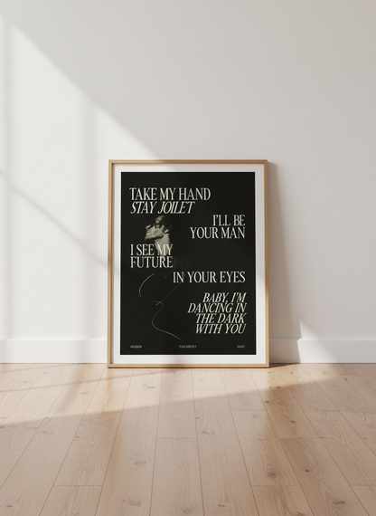 Hozier Too Sweet Lyric Poster | Aesthetic Music Wall Art, Bedroom Decor | Gift