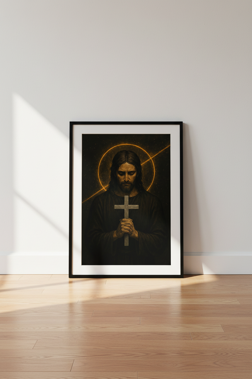 Evangelical Jesus Christ Wall Art Print | Christian Home Decor | Religious Spiritual Poster | Modern Bible Verse Painting