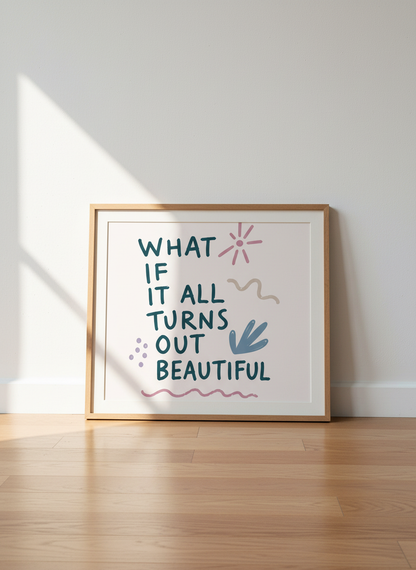Positive Quote Wall Art | Modern Boho Decor, Aesthetic Poster, Mindfulness Art Print