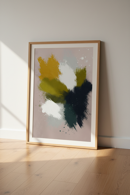 Abstract Brush Stroke Wall Art Print | Modern Living Room Decor | Neutral Aesthetic Poster | Minimalist Art | Digital Download