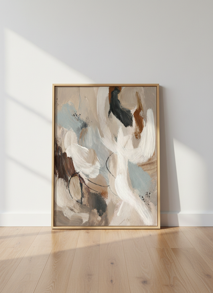 Abstract Wall Art Print | Boho Neutral Gallery Wall Decor | Modern Farmhouse Poster