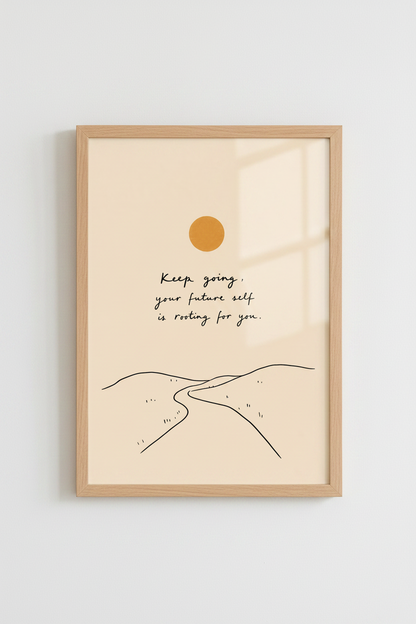 Desert Wall Art Print | Living Room Decor | Warm Aesthetic Poster