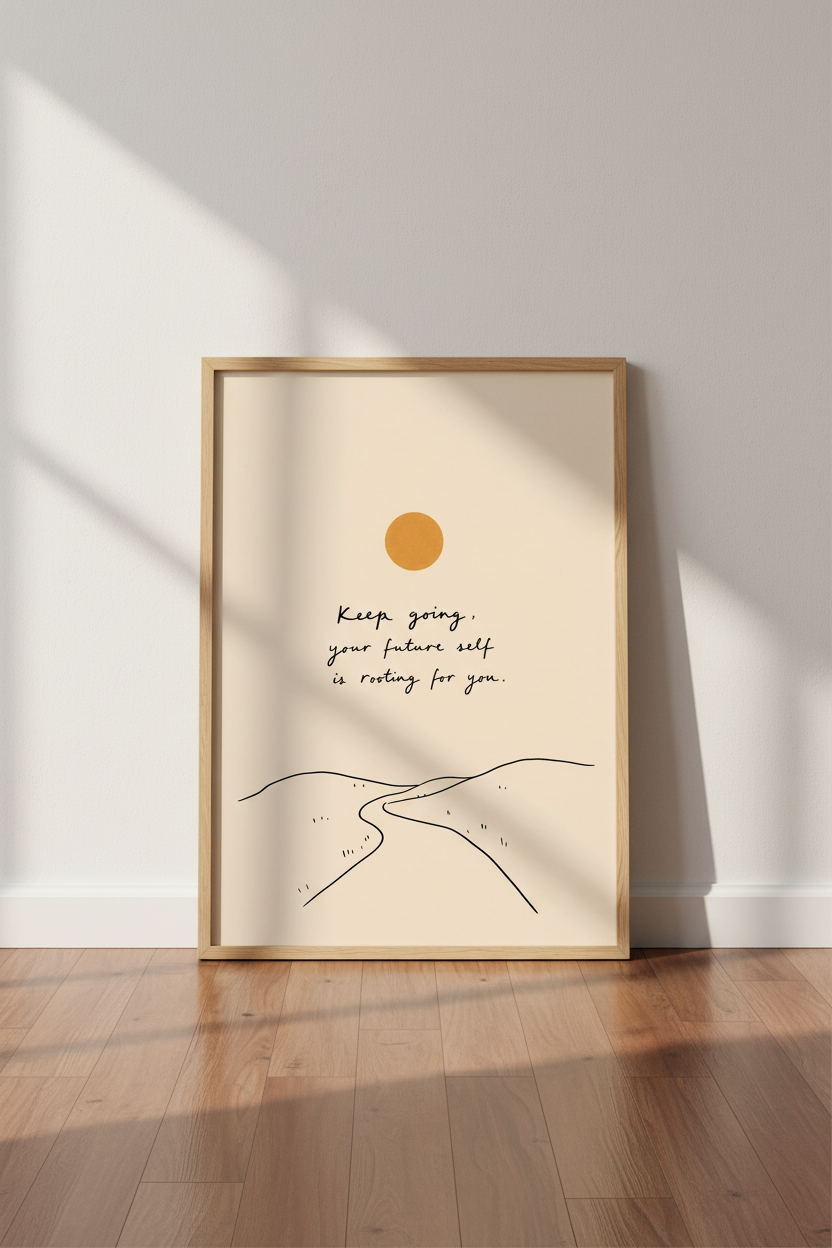 Desert Wall Art Print | Living Room Decor | Warm Aesthetic Poster