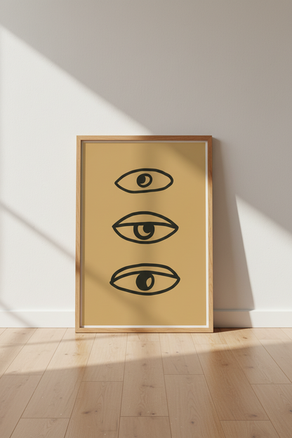 Minimalist Eye Line Art Wall Print
