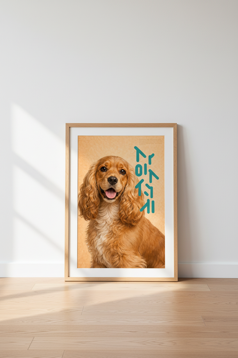 Cute Cocker Spaniel Puppy Wall Art | Framed Dog Print