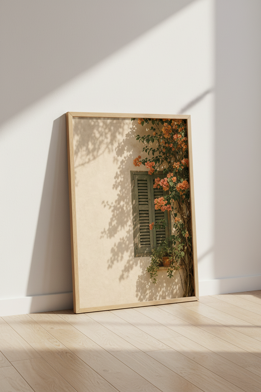 Vintage Botanical Wall Art Print | Living Room Decor | Mediterranean Poster