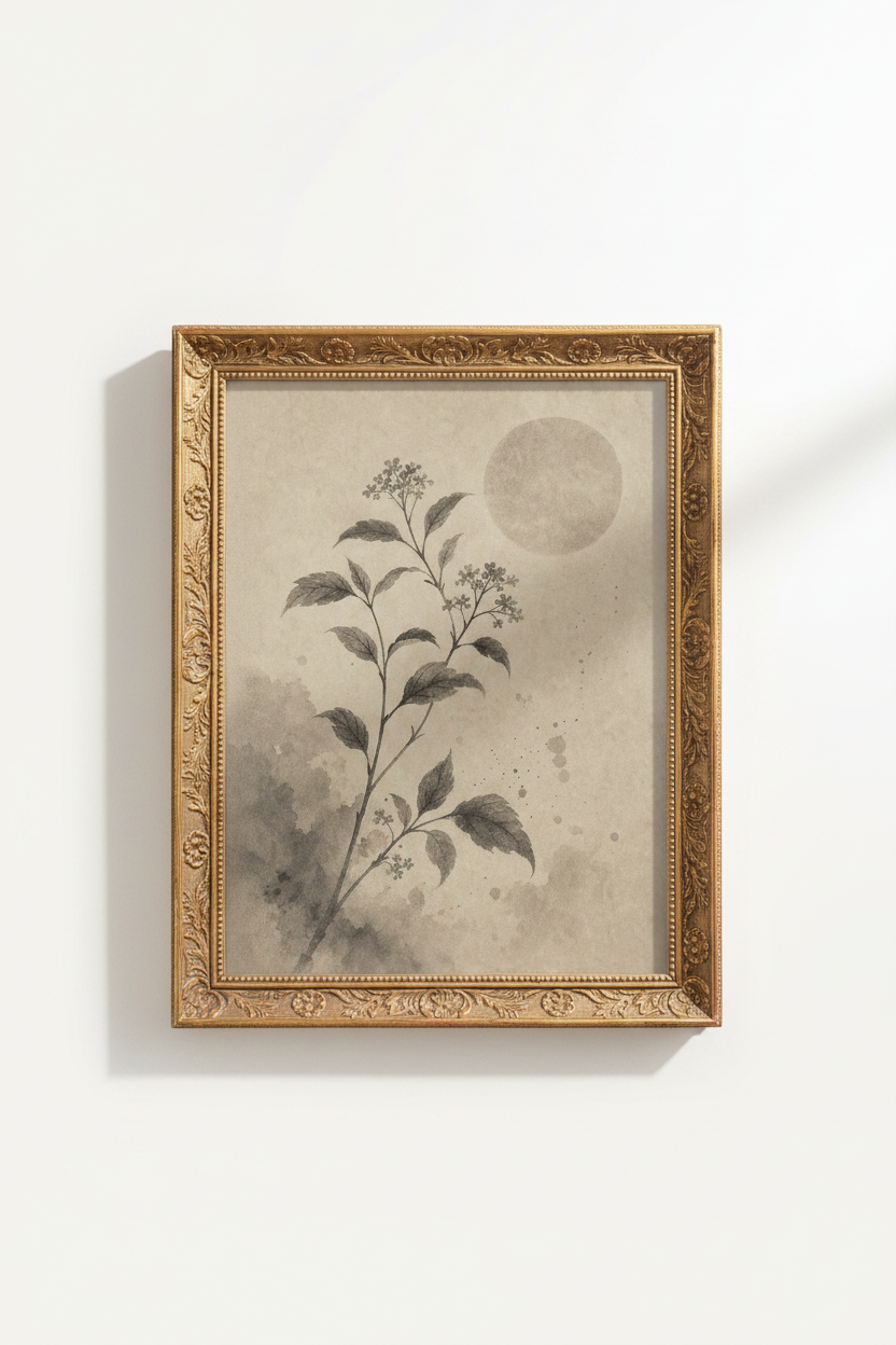 Botanical Wall Art | Vintage Sepia, Living Room Decor