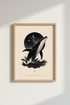 Celestial Whale Art Print | Moon and Stars Ocean Poster | Minimalist Nursery Decor