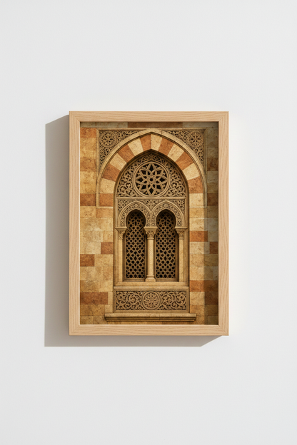 Moroccan arch Window Wall Art Print | Living Room Decor | Desert Poster