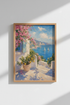 Coastal Italy Wall Art Print | Amalfi Coast Decor | Mediterranean Summer Poster