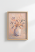 Blush Floral Oil Painting | Impressionist Flower Wall Art, Soft Pastel Home Decor