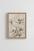 Impasto Floral Wall Art Print | Ornate Textured Flower Decor | Elegant Magnolia Poster