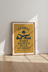 Ozarks River Rooted Wall Art | Retro Navy & Gold Print, Cabin Decor