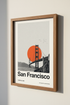 San Francisco Wall Art | Golden Gate Minimalist Poster, California Travel Decor