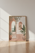 Mediterranean Archway Wall Art Print | Boho Terracotta Decor | Coastal Poster