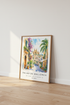 Palma de Mallorca Spain Watercolor Print | Mediterranean Travel Poster | Boho Wall Art