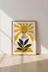 Trust The Process Wall Art | Boho Sun & Botanical Print, Office Decor Poster